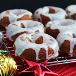 Eggnog Glazed Cake Donuts