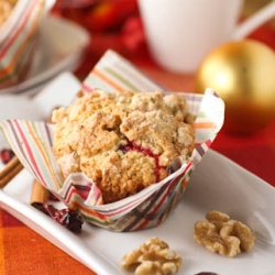 Eggnog Cranberry Muffins