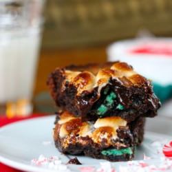 Mint Oreo Brownies