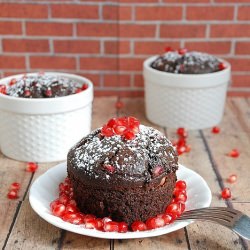 Moist Chocolate Cake w/ Pomegranate