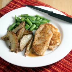 Pork with Cider Mustard Sauce