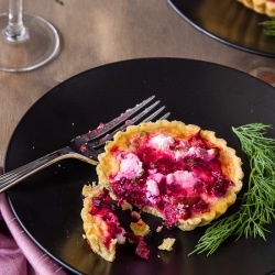 Beetroot & Goats Cheese Tarts