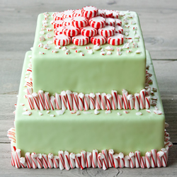 Peppermint and Candy Cane Cake