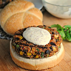 Black Bean & Quinoa Veggie Burgers