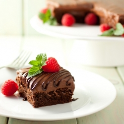 Raspberry Truffle Brownies