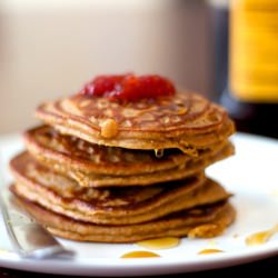 Flourless PB & J Pancakes