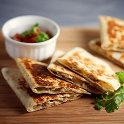 Green Chile Chicken Quesadillas