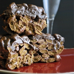 Midnight Truffle Rice Krispy Treats