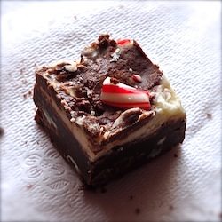 Triple Chocolate Peppermint Brownie