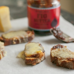 Fig, Cashew Butter Crostini