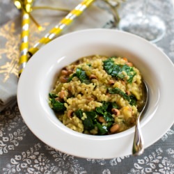 Black-Eyed Pea and Collard Risotto