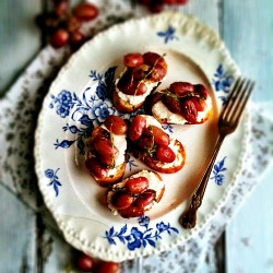 Roasted Grape Crostini