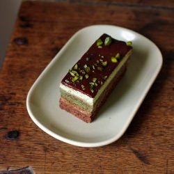 Pistachio and Hazelnuts Entremet