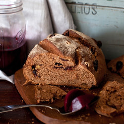 Walnut Bread with Cherries