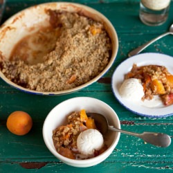 Nectarine and Apricot Crumble