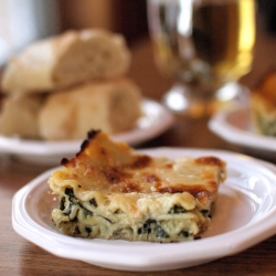 Spinach & Mushroom Alfredo Lasagna