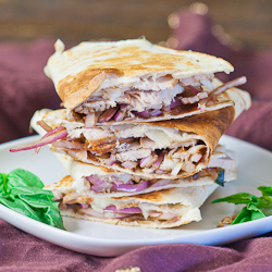 Pork and Balsamic Onion Quesadilla