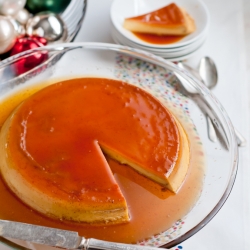 Flan with Eggnog