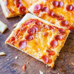 Pepperoni Pizza & Avocado Flatbread