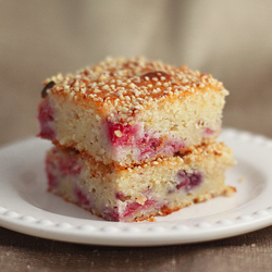 Lemon, Almond, & Berry Ricotta Cake