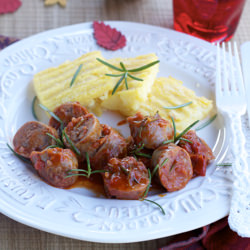 Sausages in Rosemary and Tomato Sau