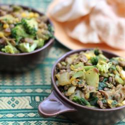 Lentil and Veggie Stir Fry