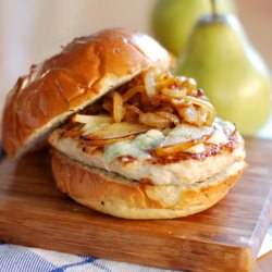 Roasted Pear Turkey Burger