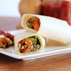 Black Bean and Squash Wrap