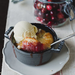 Cranberry Rhubarb Cobbler