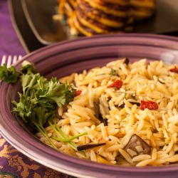 Eggplant Orzo Pasta