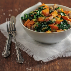 Yam, Kale & Sausage Hash