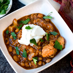 Skillet Black-Eyed Pea Cauliflower