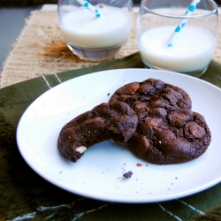 Double Chocolate and Almond Cookies