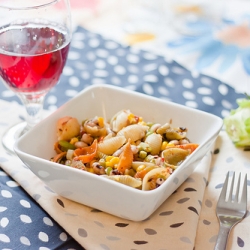 Black-Eyed and Green Peas Pasta