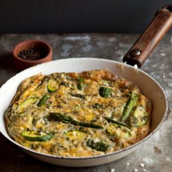 Asparagus and Zucchini Frittata