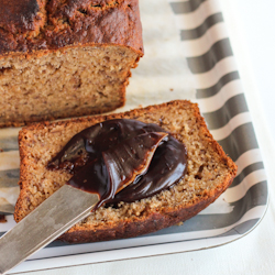 Banana Bread with Chocolate Spread