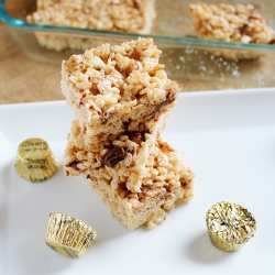 Reese’s Cup Rice Krispie Treats