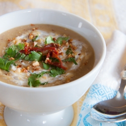 Fava Bean and Almond Soup