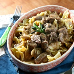 Pressure Cooker Beef Stroganoff