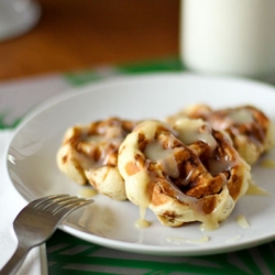 Cinnamon Roll Waffles