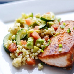 Seared Salmon with Israeli Couscous