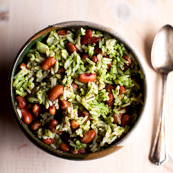 Anasazi Beans and Garlic Herb Sauce