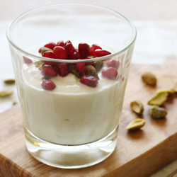 Pomegranate-Pistachio Honey Yogurt