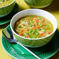 Pea & Carrot Soup with Rice