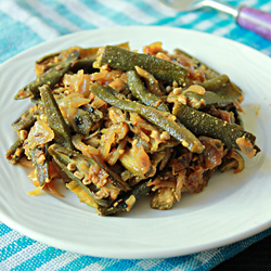 Okra And Onion Stir Fry