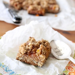 Raspberry Apricot Oat Bars