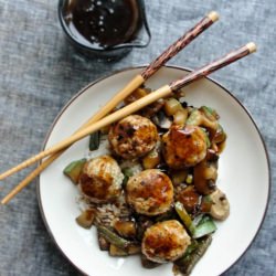 Turkey Meatballs Asian Style