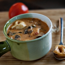 Creamy Slow-Cooker Tortellini Soup