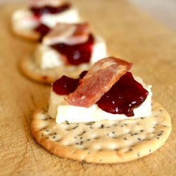 Brie, Bacon and Cranberry Canape