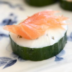 Salmon and Cream Cheese Canape